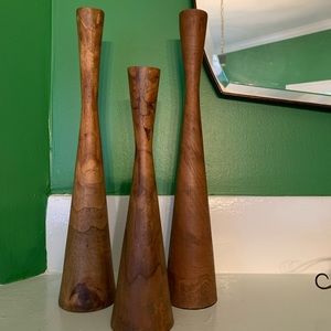Mid Century Modern Candle Holders (3)